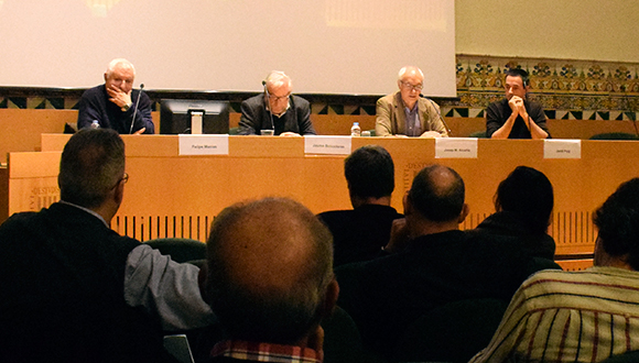 Felipe Macías, Joan Boixaderes, Josep Maria Alcañiz y Jordi Puig Roca. Foto: CREAF.