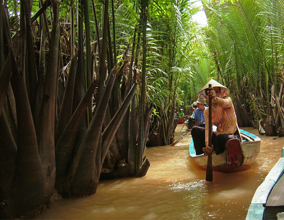 Manglar de palmeras en el delta del Mekong, Vietnam. Foto: autan via Flickr.