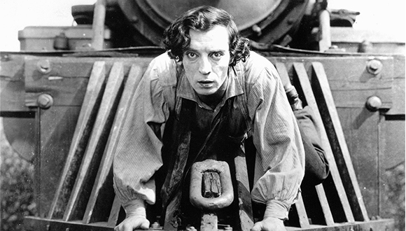 Buster Keaton, desaparegut el 1966, al film 'The General'. Font: Flickr de Breve Storia del Cinema