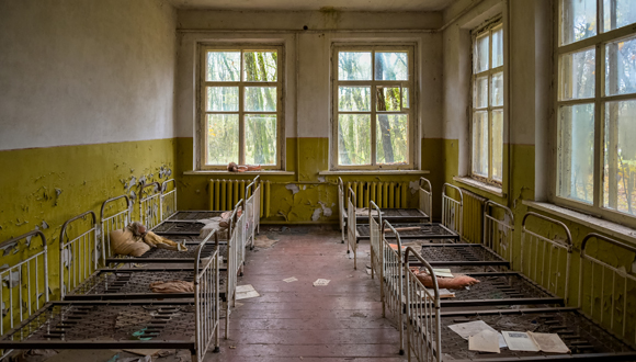 Escola de Pripyat, la població més propera a Txernòbil que acull turistes. Foto: Jorge Franganillo CC BY 2.0.