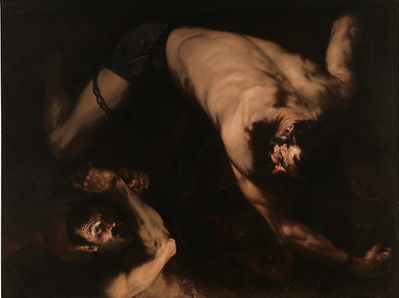 Ixion, José de Ribera (1632). The centaur Ixion tries to impersonate Jupiter to sleep with his wife and is punished in a wheel for all eternity. For years, this painting was part of the collection of the Palacio del Buen Retiro, probably to convey the fear of punishment. Credit: Museo Nacional del Prado.