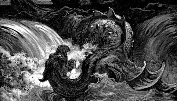 Fragmento de La destrucción de Leviatán, de Gustave Doré. (CC0).