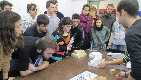 L'alumnat de l'escola Rubió i Tudurí durant la seva visita al CREAF, el passat 27 de gener. Autor: Institut Rubió i Tudurí, Escola de jardineria de Barcelona.