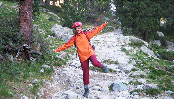 CREAF's researcher, Corina Basnou, during her phD in Transilvania. Credit: Corina Basnou.