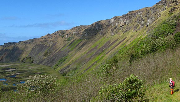 Vista del paisaje de la Isla de Pascua. Foto: Olga Margalef (CREAF)