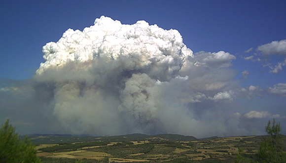 Incendi convectiu, Cardona (8/5/05). Font: Bombers de la Generalitat de Catalunya