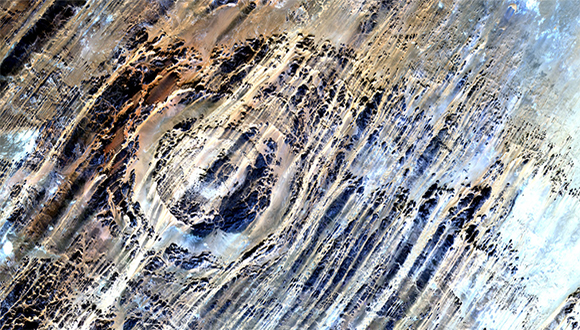 Cràter Aorounga, Txad. Imatge Sentinel-2A. ID: T34QCG Data: 2015-12-03