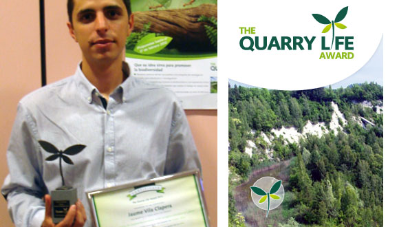 Moment de l'entrega del Quarry Life Award