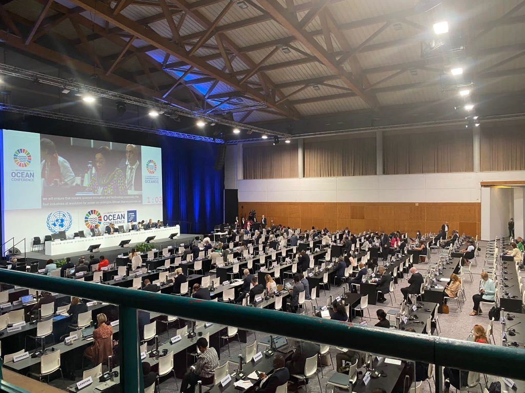 Conferència dels Oceans 2022 organitzada per Nacions Unides a Lisboa on s'ha discutit com aturar el declivi dels oceans.