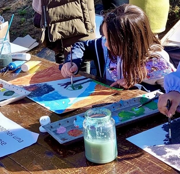 Taller d’Aigua i Natura a la Fira de la Castanya de Viladrau (Font: Verónica Dam de Nogales, 2021)